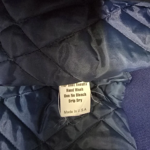 Vintage 80s Birdie Richard A Leslie Blue Satin Puffer Jacket Philadelphia Philly - Picture 4 of 16